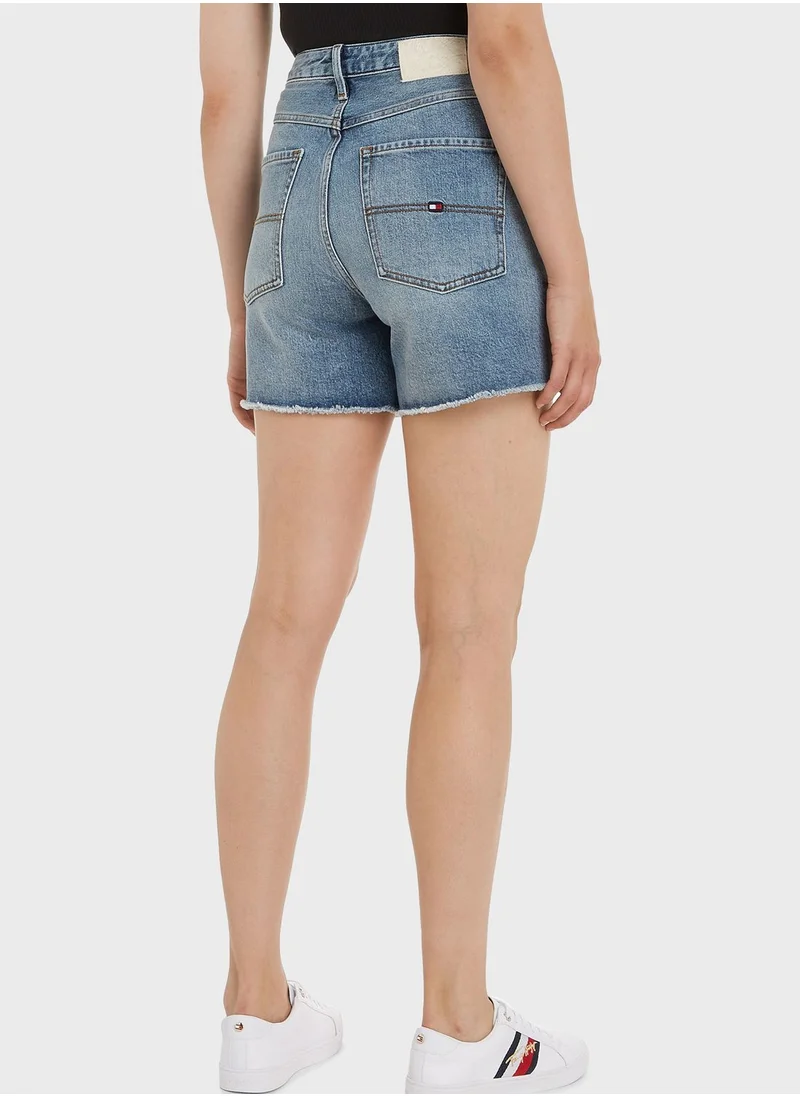 TOMMY HILFIGER High Waist Denim Shorts