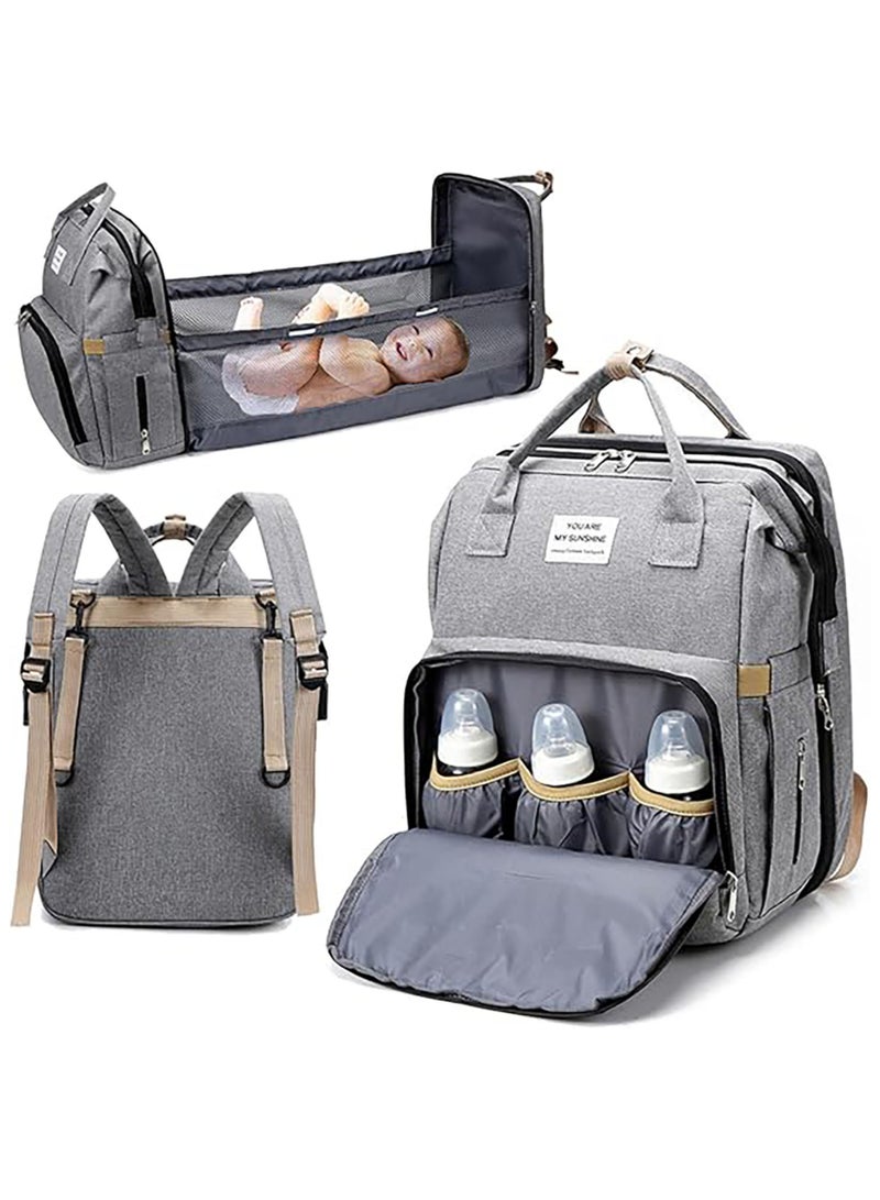 AUTOYSUR Diaper Bag Waterproof Diaper Changing Totes Multi-Function Travel Portable Bassinet Diaper Bag Backpack Mommy Bag - Image 1