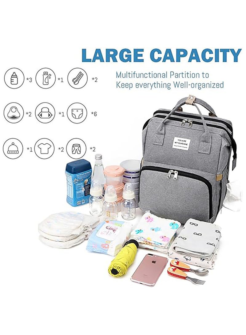 AUTOYSUR Diaper Bag Waterproof Diaper Changing Totes Multi-Function Travel Portable Bassinet Diaper Bag Backpack Mommy Bag - Image 4