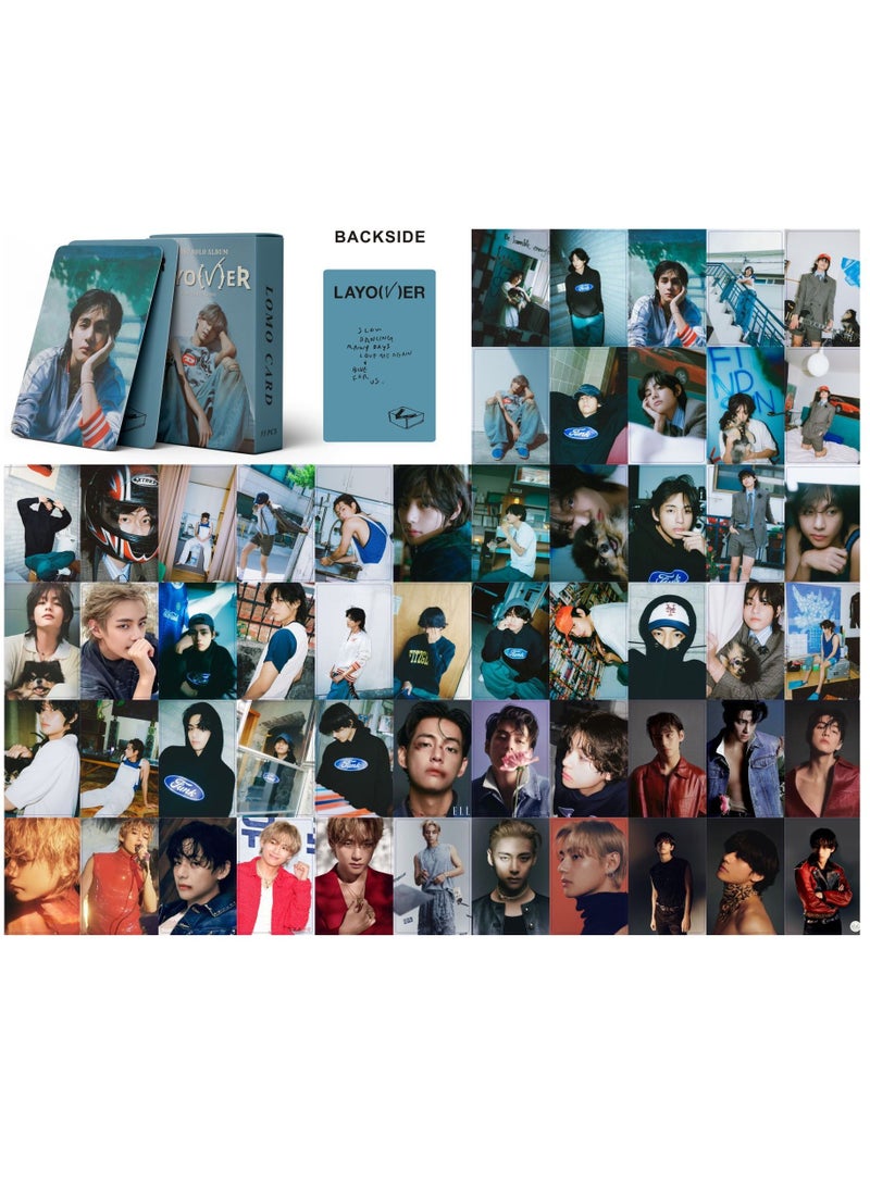 EHOME 55Pcs BTS V Kim Taehyung Solo Album Layover Lomo Card - Image 2
