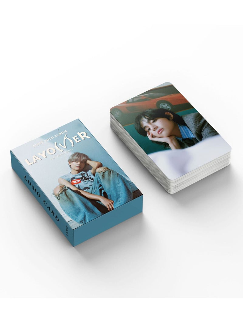 EHOME 55Pcs BTS V Kim Taehyung Solo Album Layover Lomo Card - Image 5