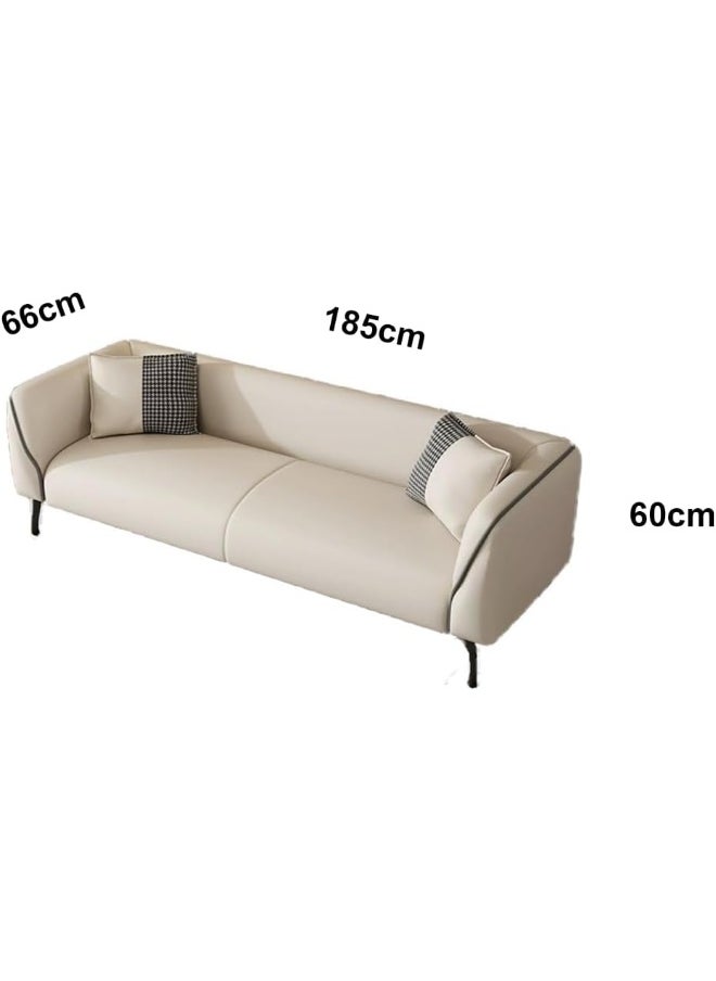 Modern 3 Seater Faux Leather Sofa Stylish and Comfortable (Army Green, 4 Seater)