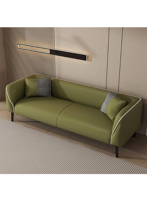 Modern 3 Seater Faux Leather Sofa Stylish and Comfortable (Army Green, 4 Seater)
