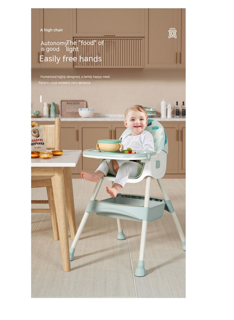COOLBABY Baby Dining Chair Adjustable Children's Table And Chair Rocking Dining Chair Double-Level Home Dining Chair Recliner Children's Dining Chair BL