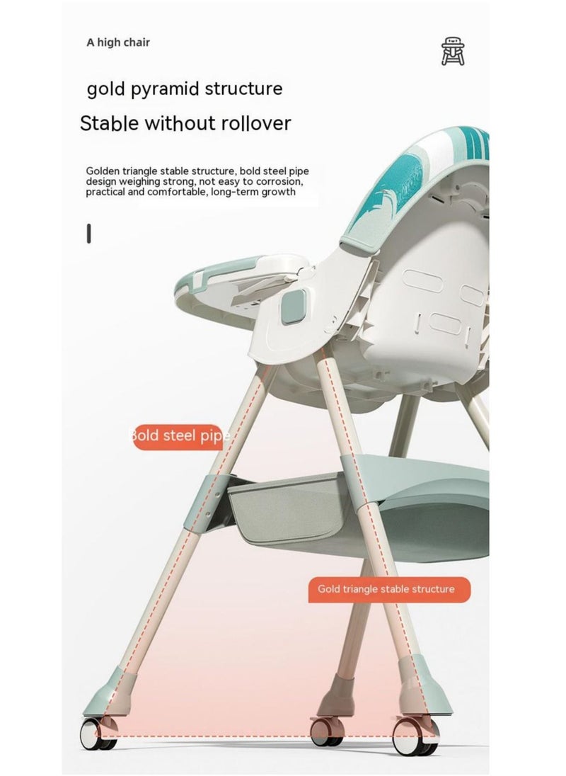COOLBABY Baby Dining Chair Adjustable Children's Table And Chair Rocking Dining Chair Double-Level Home Dining Chair Recliner Children's Dining Chair BL