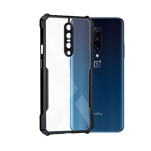 Plus 360 Degree Protection Black Border Crystal Clear Back Cover for OnePlus 7 Pro - Black - Image 2