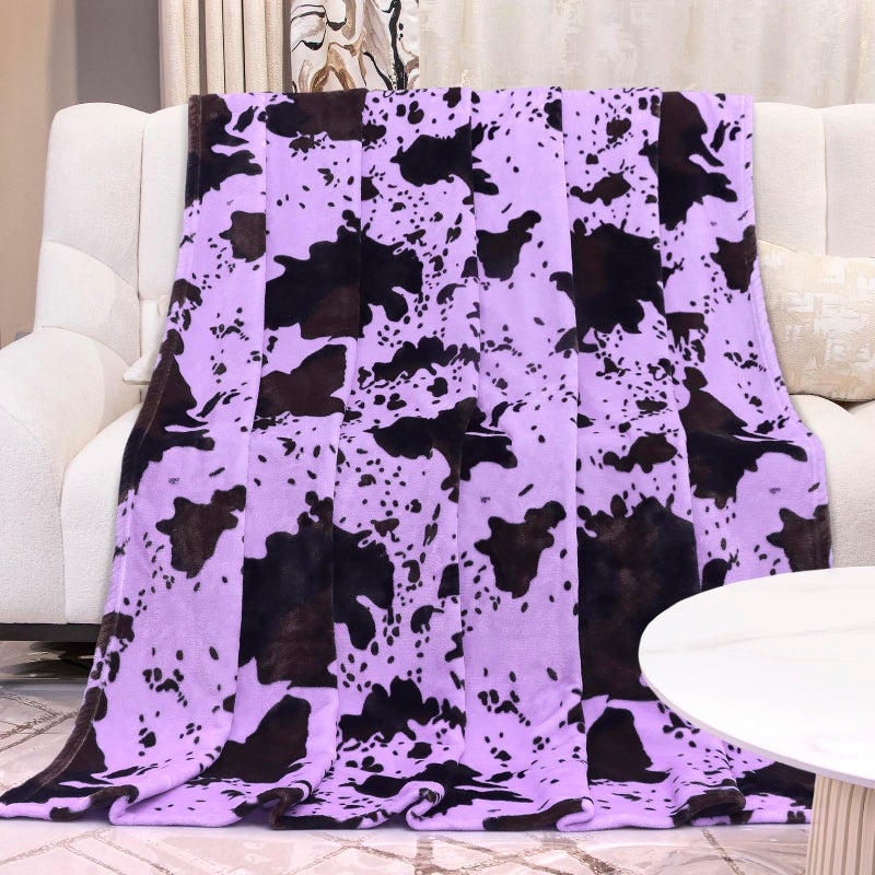 GEULAY Fleece Blanket Twin Size Purple Lavender Lilac Soft Cozy Twin Blanket for Bed Lightweight Decorative Throw Blanket for Couch Bed Sofa All Season - Image 1
