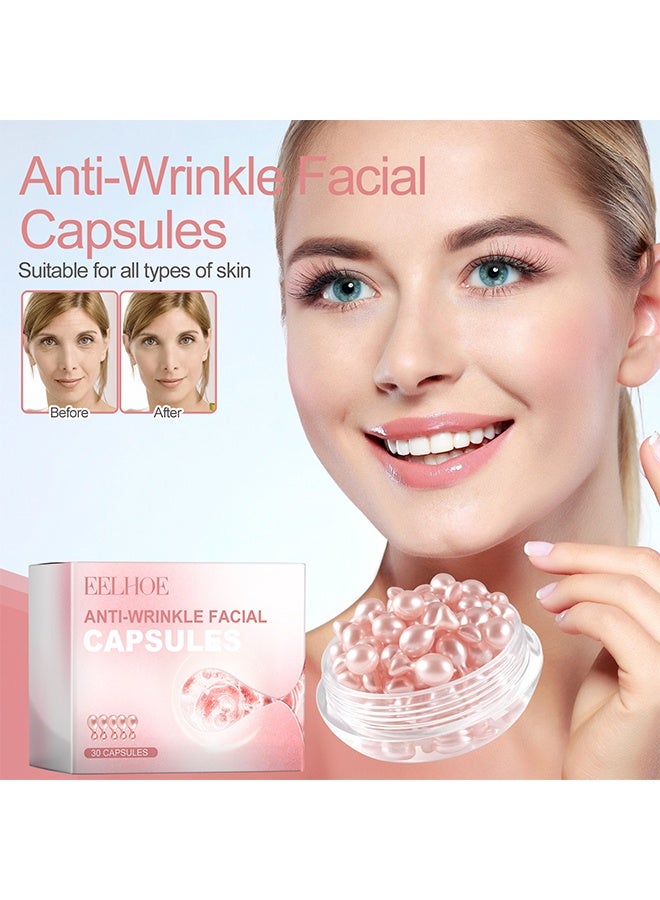 EELHOE Anti-Wrinkle Facial Capsules, Vitamin E Capsules for the Face, Hyaluronic Acid Serum Capsules, Anti-Aging Serum for Face, Active Skin Repair, Supports Facial Skin Brightening and Repairs Dark Spots - Image 2