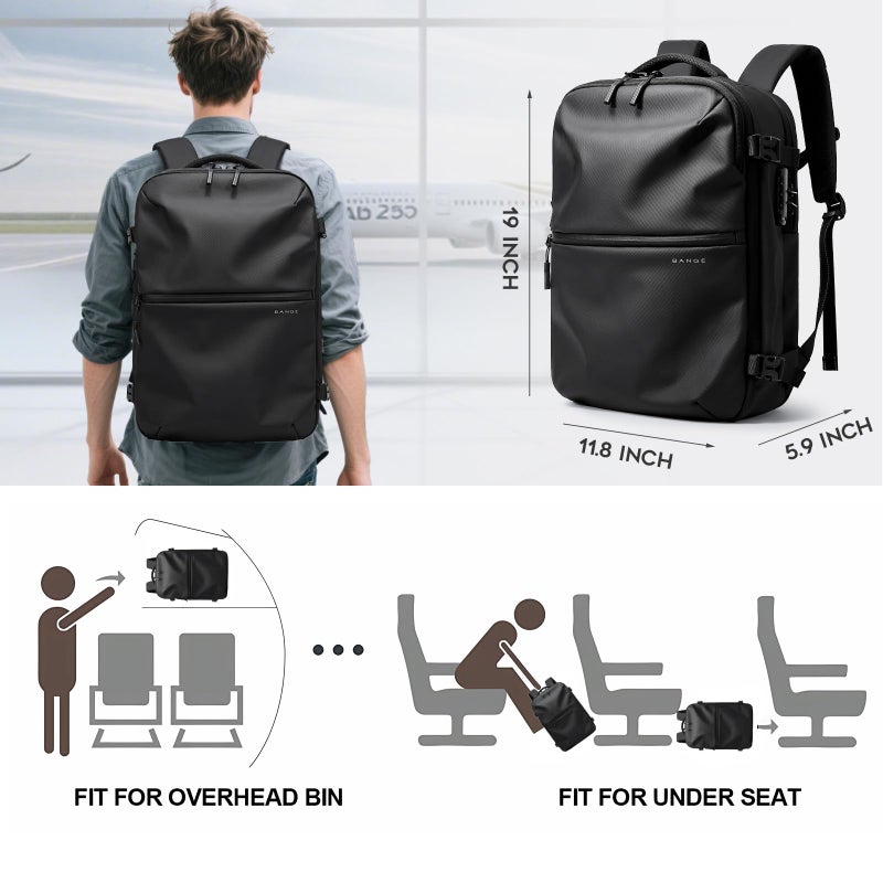 BANGE Travel Backpack with TSA lock version can hold 15.6 inch Laptop suitable Daily Commute and Overnight Flight Approved Anti-theft Bag - Image 3
