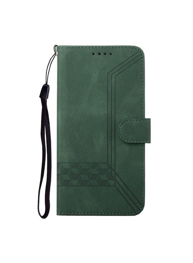 S-TOP Case For OPPO Reno5 A Cubic Skin Feel Flip Leather Phone Case - Image 2