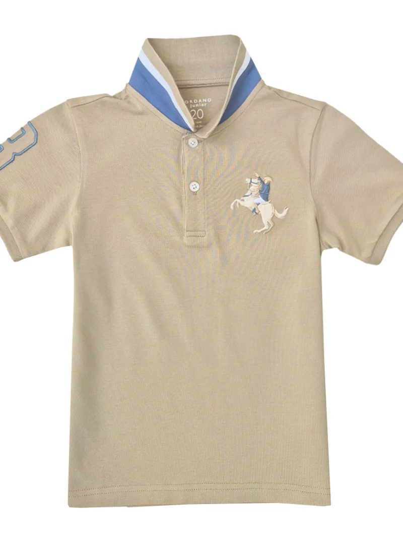 جيوردانو قبعة بولو نابليون للأطفال: بيكيه كلاسيكي، تطريز جريء، راحة طوال اليوم