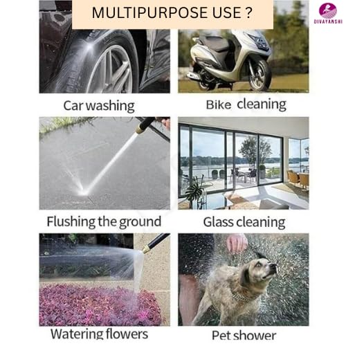 Divayanshi Alloy Garden Hose Spray Gun Nozzle | Heavy-Duty Metal Body | 8 Adjustable Spray Patterns | High Pressure Watering Gun for Plants, Car Wash, Lawn & Outdoor Cleaning - Image 3