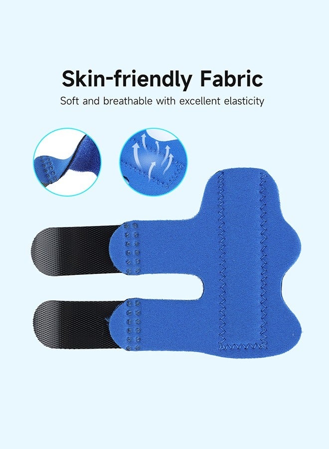 3 Pcs Trigger Finger Splint, Finger Brace Finger Knuckle Immobilization, Broken Finger Protector, Broken Fingers Straightening Tool (Blue+Black+Yellow) - Image 4
