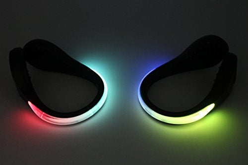 Benvo Shoe Clip Lights (2 Pack) Reflective Safety Night Running Gear for Runners Joggers Bikers Walkers, Color Changing RGB Strobe and Steady Color Flash Mode, Water Resistant and Bonus Screw Driver - Image 5