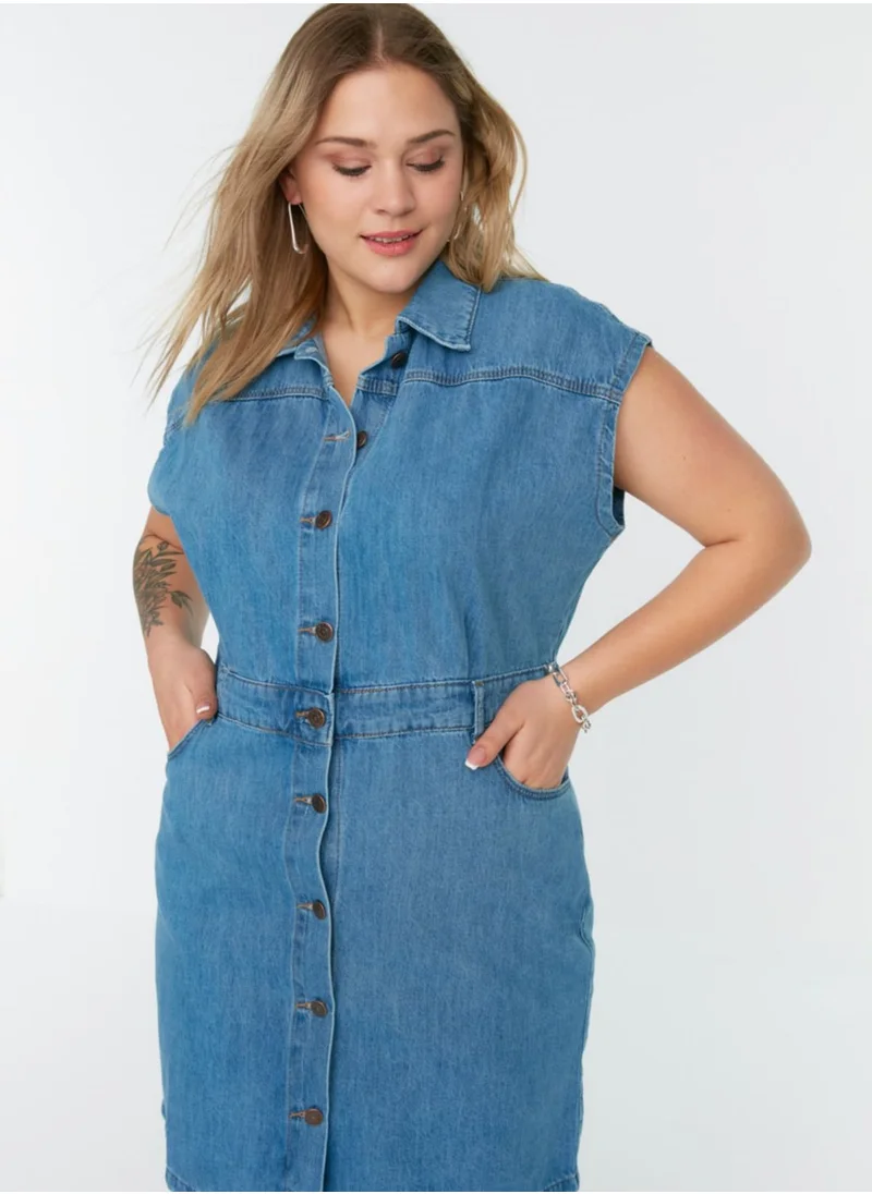 Trendyol Curve Pocket Detail Denim Dress