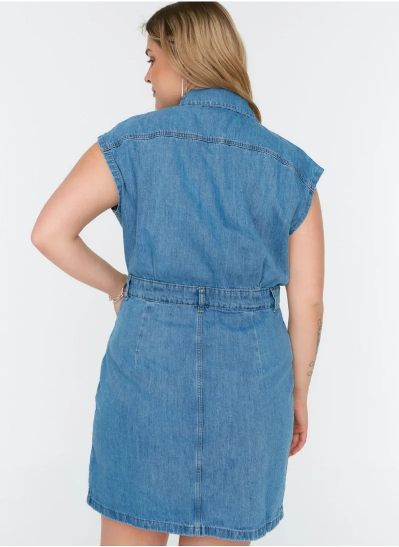 Trendyol Curve Pocket Detail Denim Dress