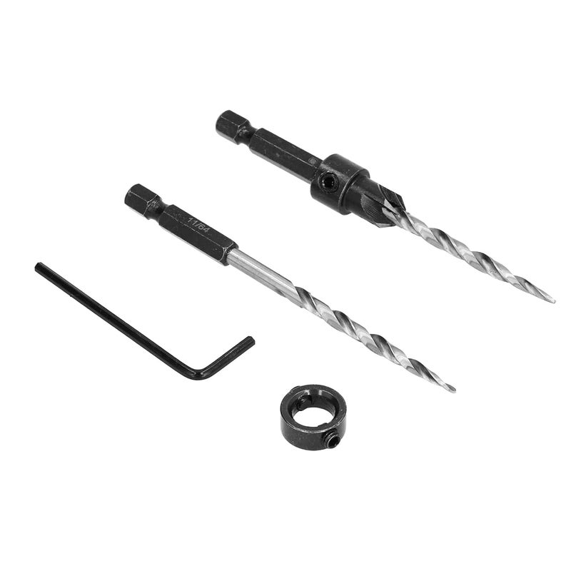 7 قطعة مجموعة مثقاب خرم مخروطي 1 4 بوصة عمود سداسي لأعمال النجارة الخشب اللين والخشب الصلب - Image 4