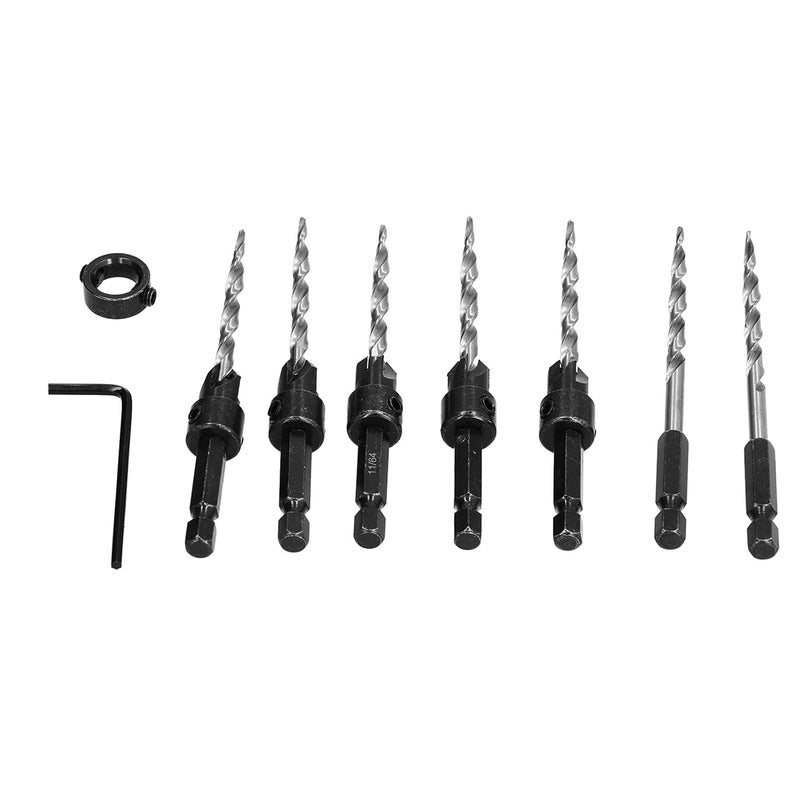 7 قطعة مجموعة مثقاب خرم مخروطي 1 4 بوصة عمود سداسي لأعمال النجارة الخشب اللين والخشب الصلب - Image 3