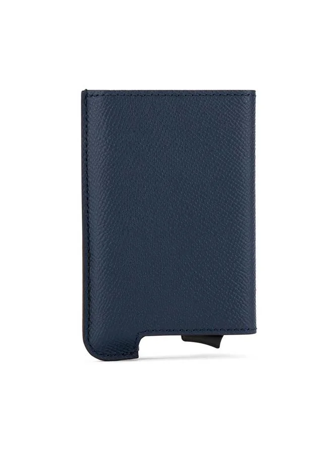 Riblor  Riblor Santino Italian Leather Popup Card Holder Navy Blue for Men | Best Price UAE