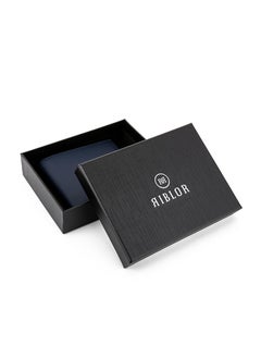 Riblor Riblor Santino Italian Leather Popup Card Holder Navy Blue  - Image 5