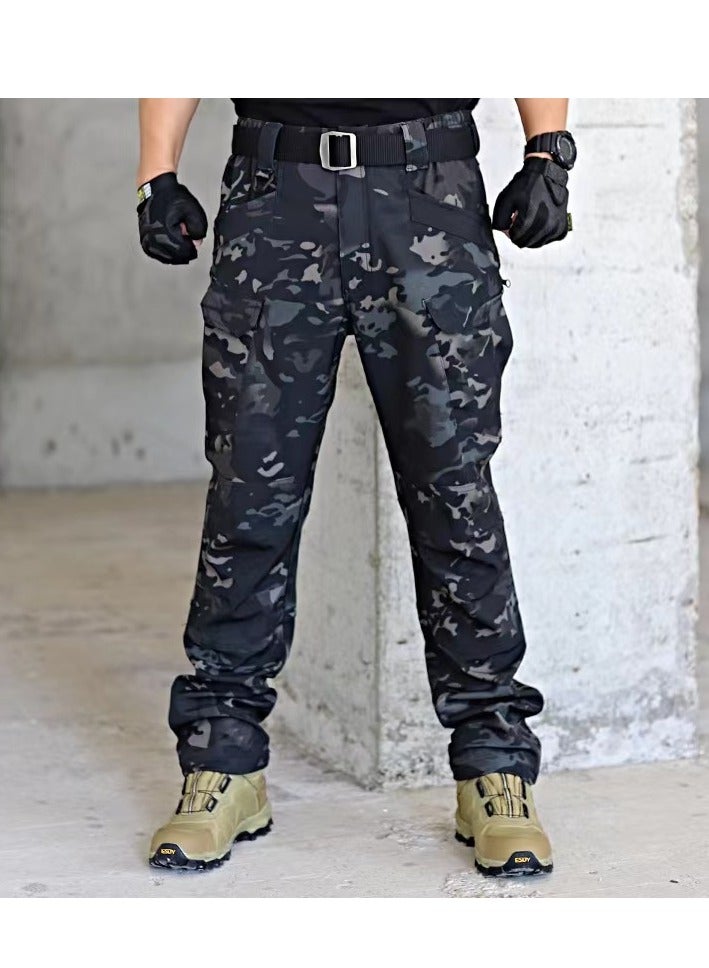 Loquat Men Autumn Special Forces Camouflage Pants Overalls Multi-bag Pants 