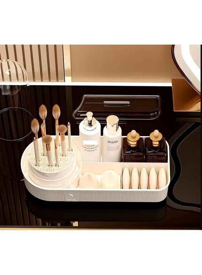 Crobat Large Capacity 360 Degree Rotating Plastic Make-Up Organizer Standing Type Tabletop Cosmetic Storage Rack for Sundries - Image 5