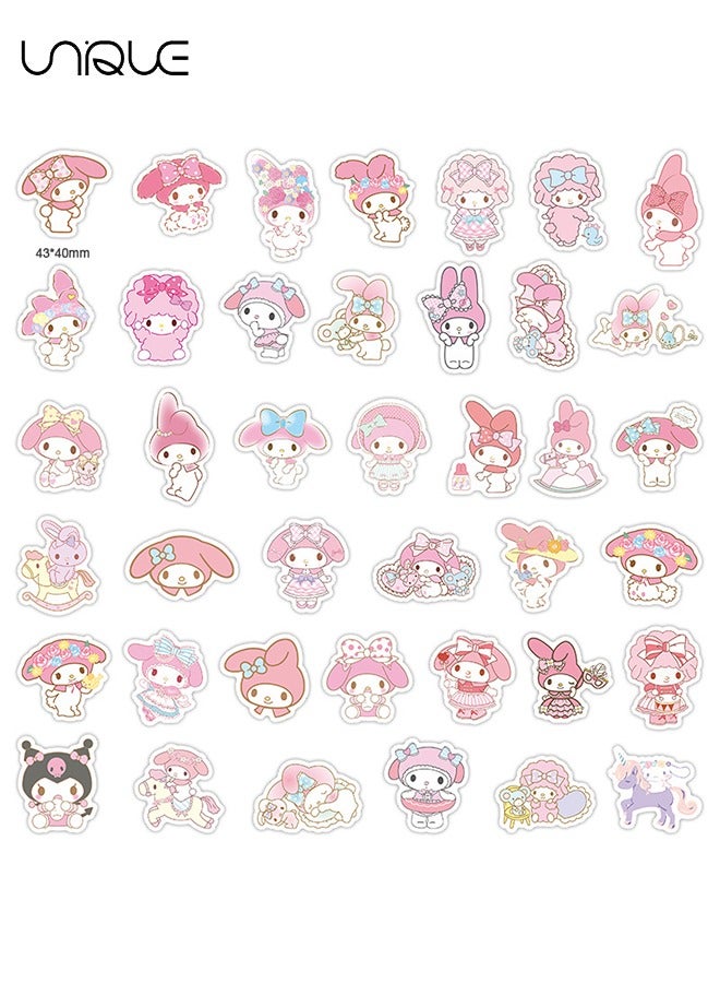 Unique 80Pcs Kulomi and Melody Stickers, Vinyl Waterproof Stickers for Water Bottles Laptop Phone Computer Guitar, Gifts for Teens, Girls, Fans - Image 3