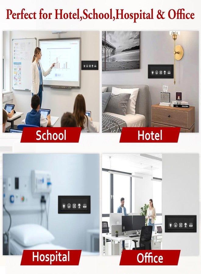 GLUN 600 Silver Glow Embossed Switch Board Stickers with 60+ Icons | Luxury Vinyl Self-Adhesive Switch Covers for Lights, Fans & Appliances - Image 4