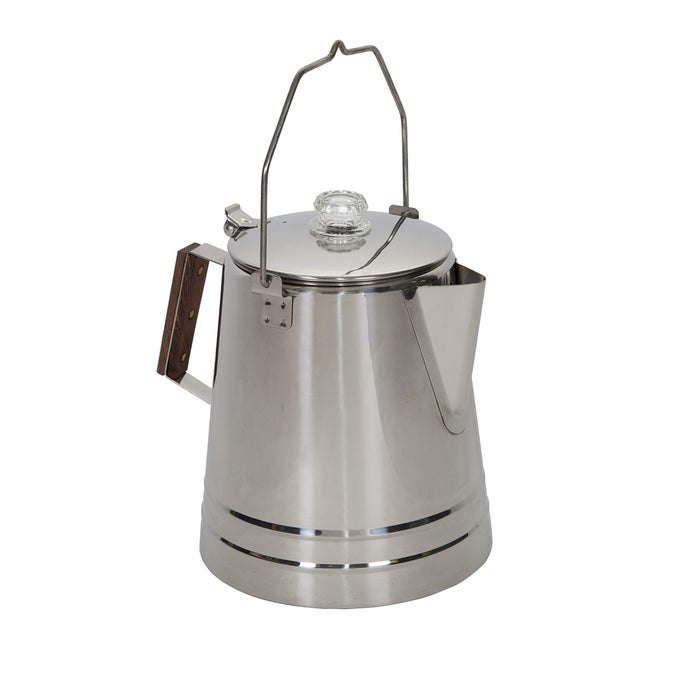 STAINLESS STEEL PERCOLATOR COFFEE POT 28 CUPS 27628 SILVER