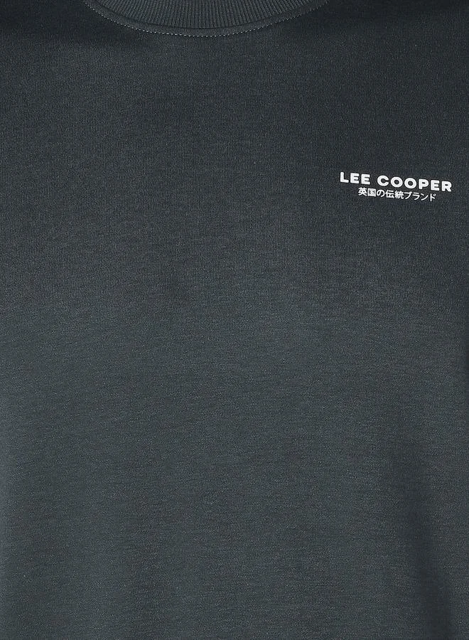 لي كوبر Lee Cooper Men Regular Fit Crew Neck Short Sleeve Logo Print T-shirt