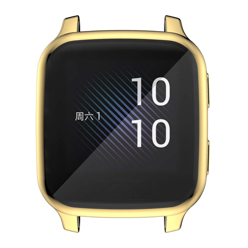 RICHONE [5 عبوات] غطاء واقي للشاشة RICHONE متوافق مع Garmin Venu Sq و Venu Sq 2، غطاء واقي شامل من TPU ناعم مضاد للصدمات (أسود + فضي + ذهبي + وردي + وردي ذهبي) - Image 5