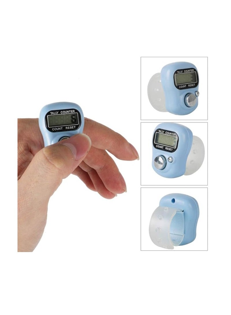 Electronic Finger Counter, 2 Pack Resettable 5 Digit LCD Electronic Digital Display Finger Hand Tally Counter Counting Assorted Colours - Image 2