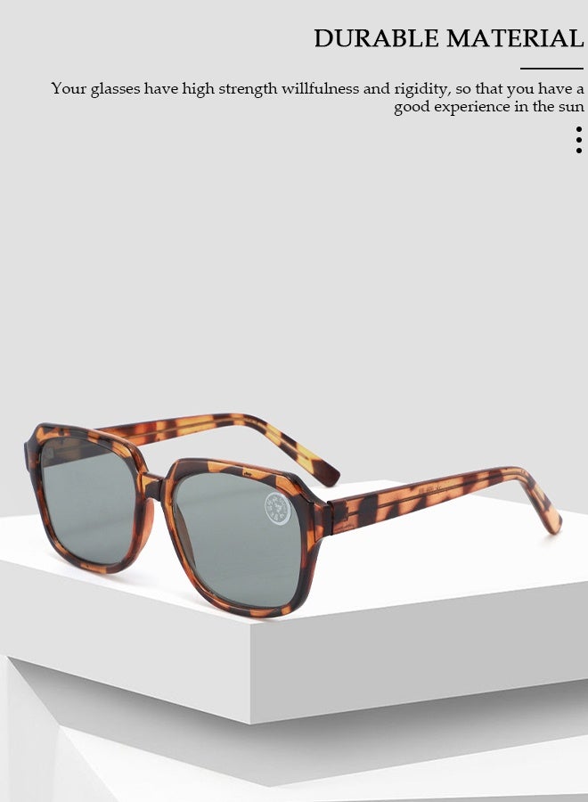 DUNISO Square Sunglasses for Unisex, Vintage Outdoor Fashion Sun Glasses UV380 Protection, Shades Rectangle Large Frame Driving Sunglasses,Scratch-Resistant，Heat-resistant glass glasses - Image 4