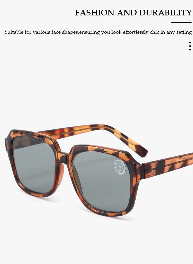 DUNISO Square Sunglasses for Unisex, Vintage Outdoor Fashion Sun Glasses UV380 Protection, Shades Rectangle Large Frame Driving Sunglasses,Scratch-Resistant，Heat-resistant glass glasses - Image 5