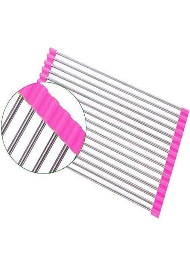 BSBDA Drain Rack Adjustable On Kitchen Sink | Drain Rack for Kitchen Sink | On Counter Dish Rack or in Sink Over Sink Kitchen Basket Dish Drying Rack - Image 2