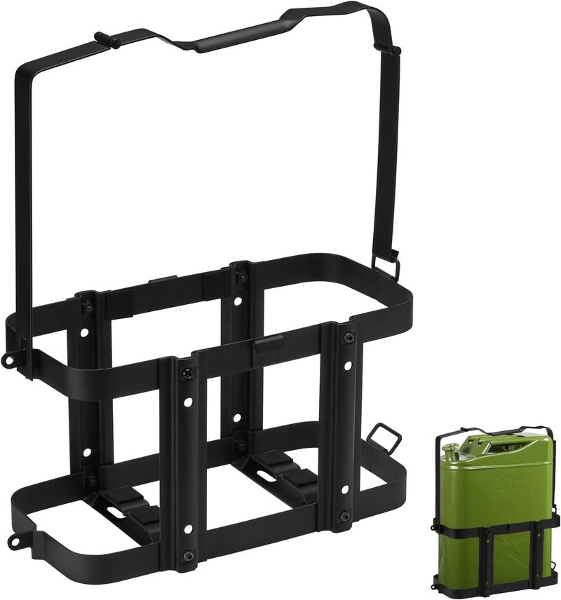 Mayouko Lockable Jerry Gas Can Holder Rack - 5 Gallon / 20 Liter Steel Mount Brackets - Image 1