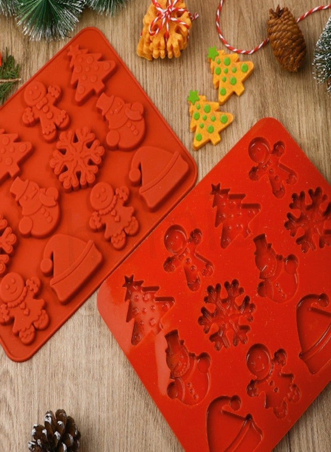 HOMIO Festival Multi Shape Silicone Mold - 12 Cavity, Gingerbread Man, Christmas Tree, Snowflake, Snowman, Santa Hat Shape | Christmas Theme Mould for Chocolates Candy Fondant & Dessert (Pack of 1) - Image 5