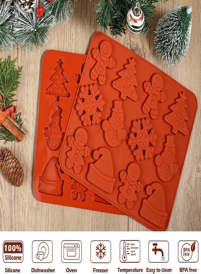 HOMIO Festival Multi Shape Silicone Mold - 12 Cavity, Gingerbread Man, Christmas Tree, Snowflake, Snowman, Santa Hat Shape | Christmas Theme Mould for Chocolates Candy Fondant & Dessert (Pack of 1) - Image 4