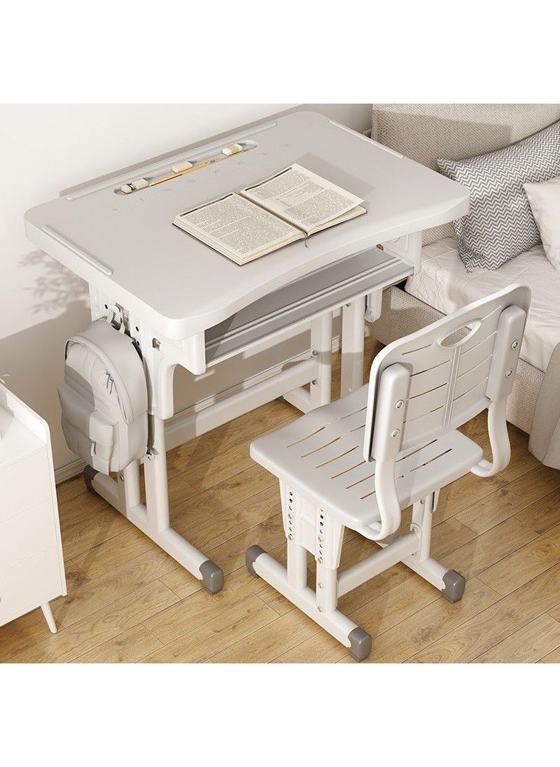 Generic - Students' Desks and Chairs Children's Study Table Simple Writing Table School Training Course Junior High School Primary School Students Desk Set - Image 1
