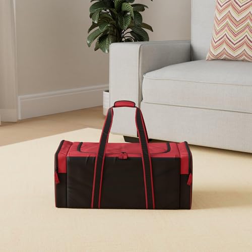 Jetstream Heavy Duty Multi Pocket Large Sports Gym Equipment 3-Pocket Travel Duffel Bag (Red, 42-Inch) - Image 2