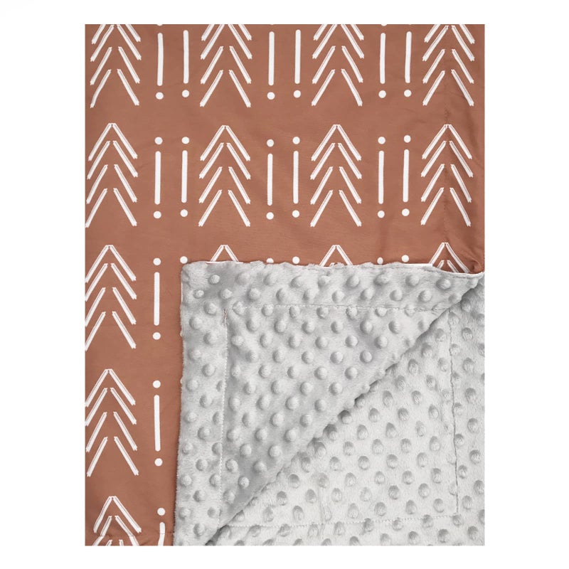 Baby Blanket Rust Nursery Bed Blanket Infant Blanket Toddler Blanket Boy Girl Blanket Soft Crib Blanket Newborn Blanket Minky Dimple Dot Blanket 40 x 30 Inches Stroller Snuggle Up Blanket