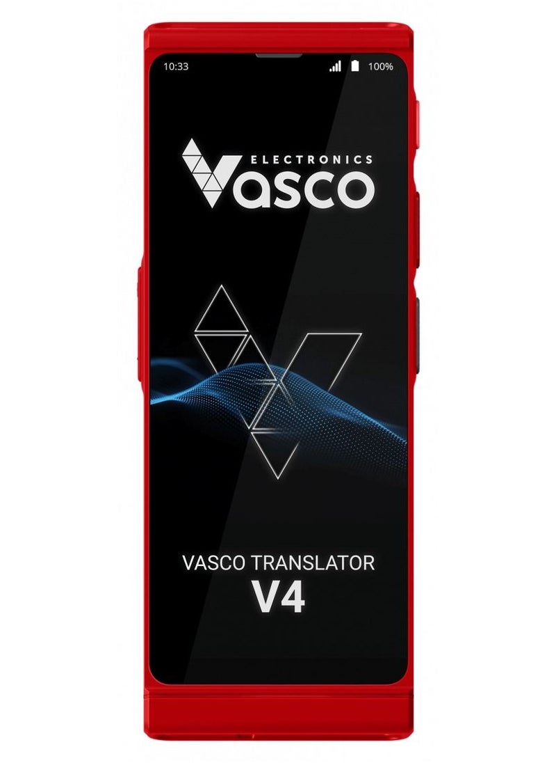 Vasco Electronics - مترجم فوري Vasco V4 مزود بـ 108 لغة وإنترنت مجاني، باللون الأحمر الياقوتي - Image 1