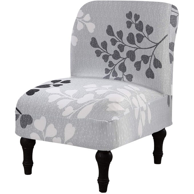 ECOANCHENG CHAIR SLIPCOVER REMOVABLE ARMLESS ACCENT CHAIR COVER POLYESTER AND SPANDEX PRINT MODERN DURABLE MACHINE WASHABLE CHAIR SLIPCOVER FOR LIVING DINING ROOM HOTEL