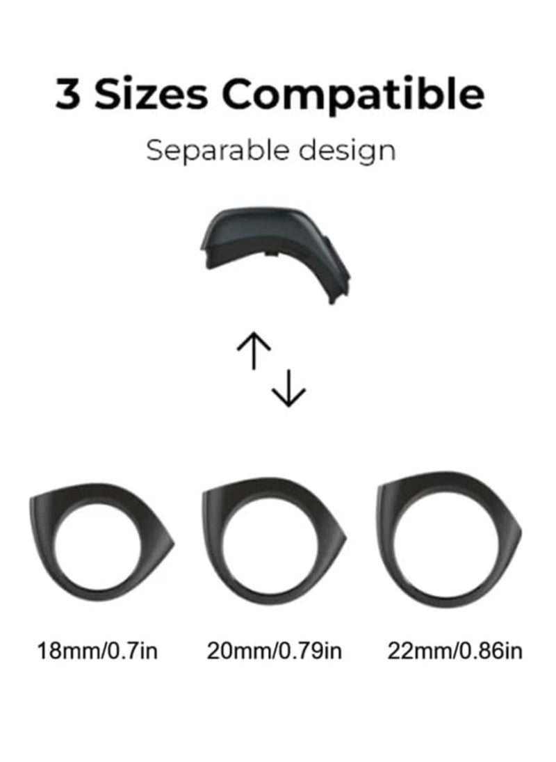 iQIBLA - Smart Tasbih Zikr Ring Wide Display Powerful Battery Backup OLED Display Jood Smart Ring App Operated Tasbih Counter Waterproof Smart Zikr Ring Compatible Three Sizes(18mm/ 20mm/22mm) Blue - Image 1