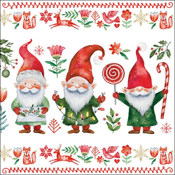 Decoupage Napkins Christmas Print Set 6-4 Decoupage Tissues -1 napkins of each design - 4 pc total - Image 3