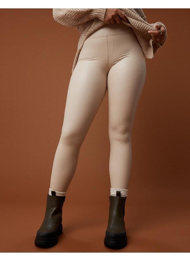 Aerie Luxe Faux Pu High Waist Pants  - Image 3