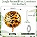 HSLCGF 12 Pcs 18 Inch Tiger Print Aluminum Foil Balloons for Zoo Themed Jungle Safari Birthday Decorations Animal Wildlife - Image 4
