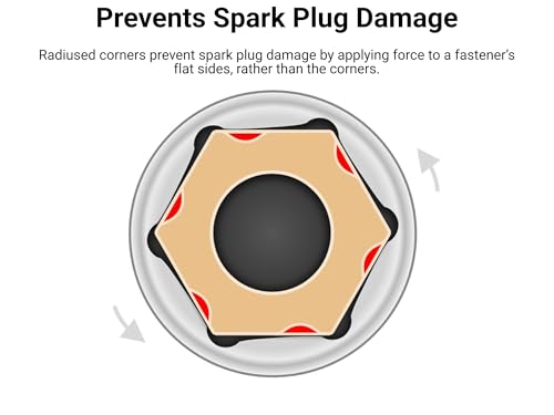 TEKTON 3/8 Inch Drive Spark Plug Socket Set, 3-Piece (5/8, 3/4, 13/16 in.) | SHD91003 - Image 3