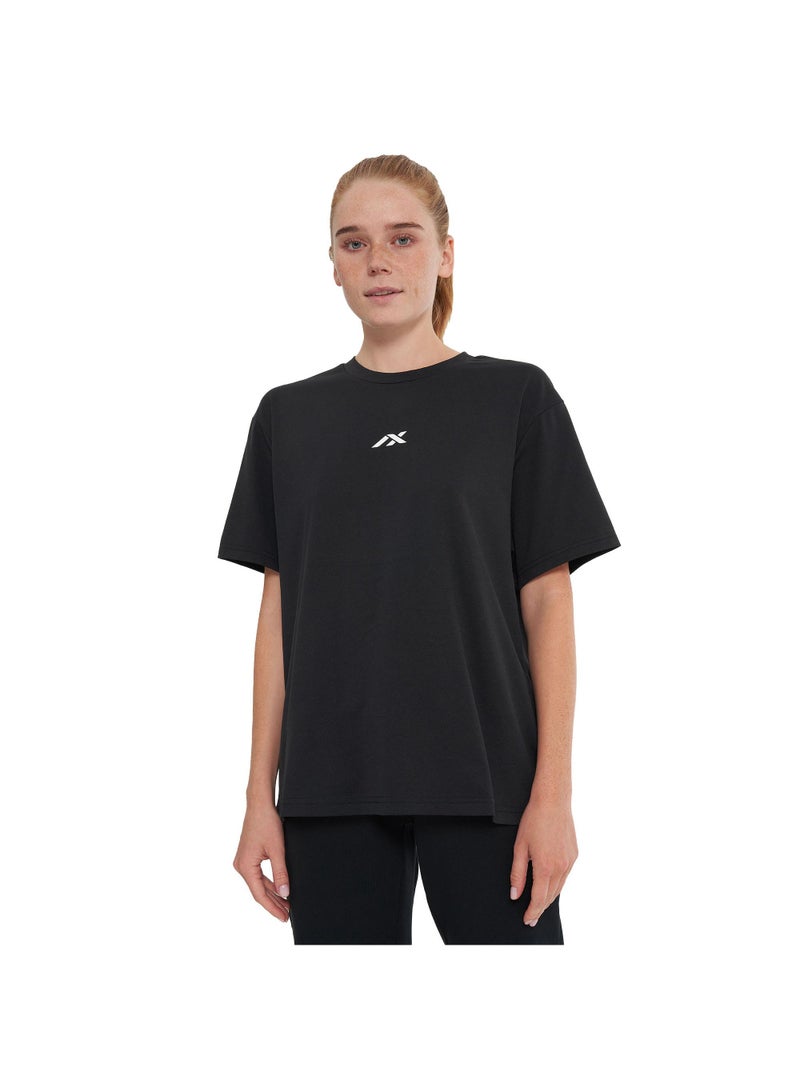 Athlex Women’s Oversized T-Shirt Black (UAE/KSA Alpha S) – Relaxed Fit, All-Day Comfort Tee for Office, Travel, and Everyday Casual Wear - Image 2