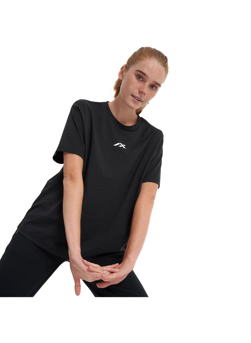 Athlex Women’s Oversized T-Shirt Black (UAE/KSA Alpha S) – Relaxed Fit, All-Day Comfort Tee for Office, Travel, and Everyday Casual Wear - Image 1